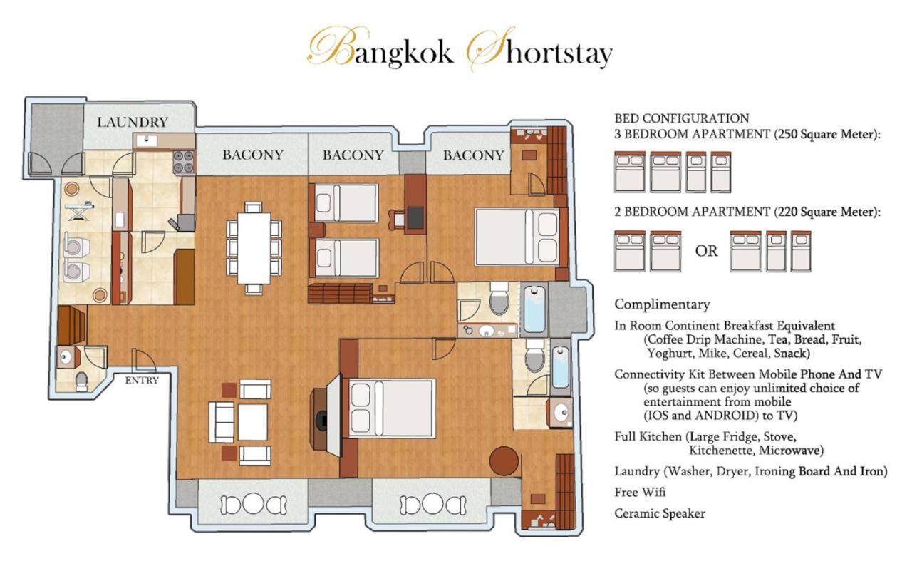 Bangkok ShortStay, 2-3BR SUKHUMVIT Bagian luar foto